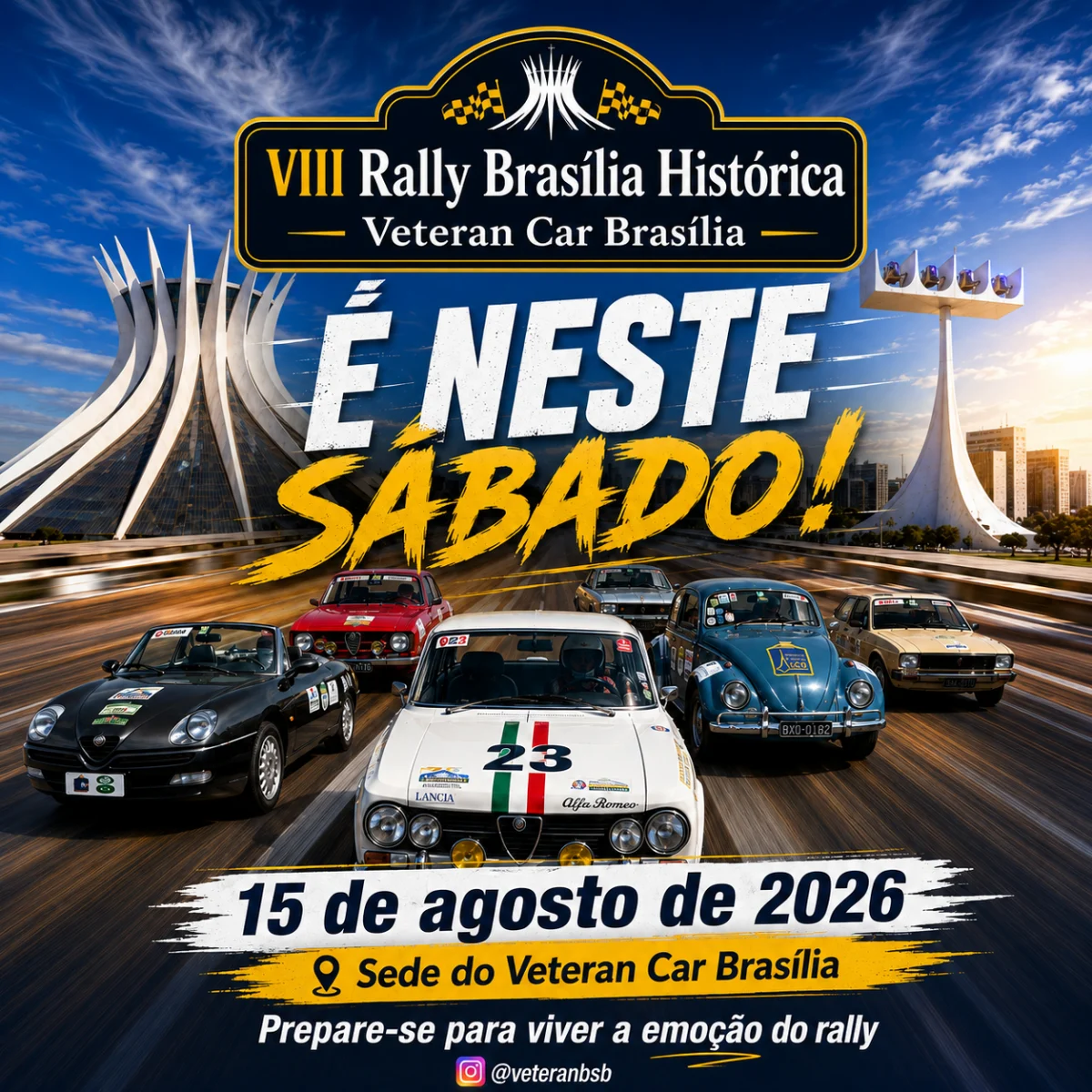 VIII Rally Brasília Histórica acontece neste sábado, 15 de agosto